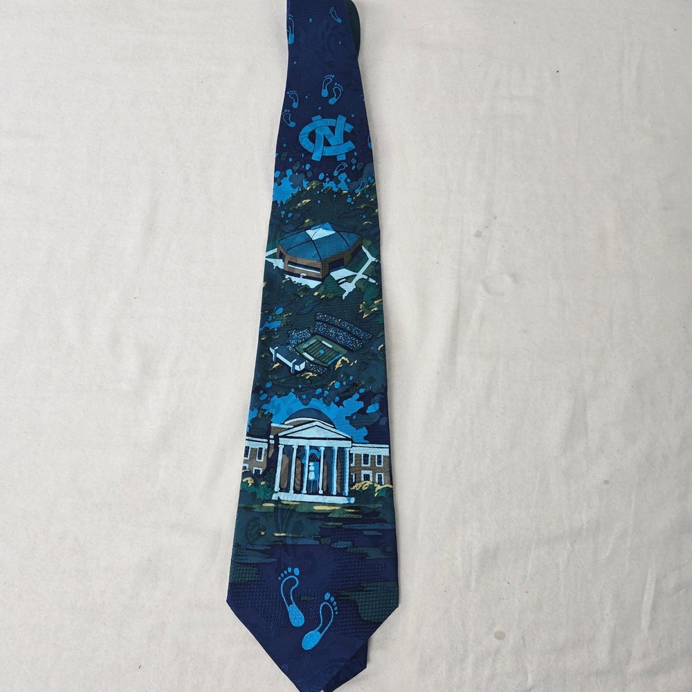 UNC Tar Heels Limited Edition We AR Ties Silk Necktie Navy Carolina Blue Campus